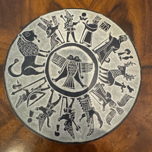 Babylonian Hittite Gods Stone Disc 7” - Picture 3 of 6